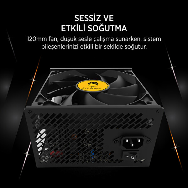 James Donkey JDP1050 APFC 12CM 1050W Bronze 80+ ATX 3.1 PCI-E 5.1 Power Supply