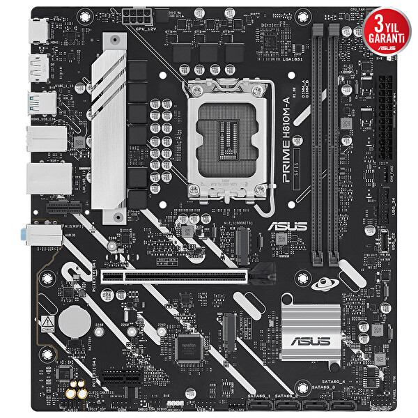 Asus Prime H810M-A-CSM DDR5 6400 MHz OC M.2 HDMI/DP PCIe 4.0 1851P mATX Anakart