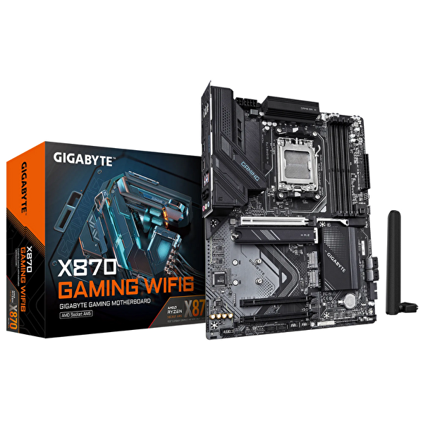 Gigabyte X870 Gaming WiFi6 DDR5 8200 MHz OC M.2 HDMI/USB-C PCIe 5.0 AM5 ATX Anakart