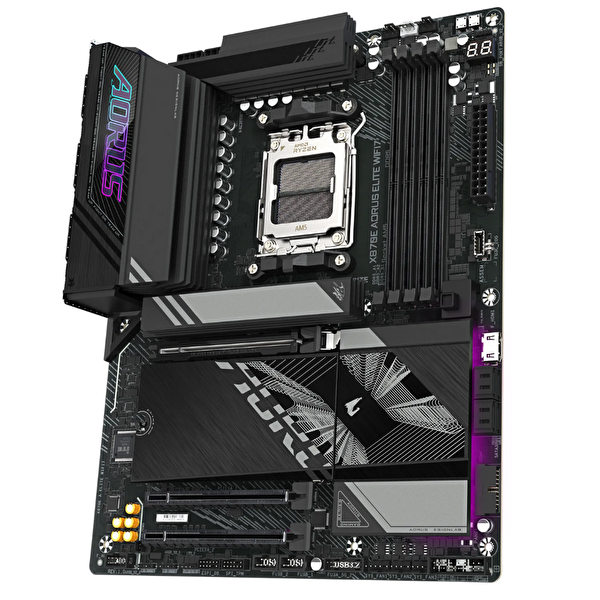 Gigabyte X870E Aorus Elite WiFi7 DDR5 8200 MHz OC M.2 HDMI/USB-C PCIe 5.0 AM5 ATX Anakart