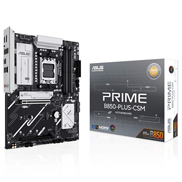 Asus Prime B850-Plus-CSM DDR5 8000 MHz OC M.2 HDMI/DP/USB-C PCIe 5.0 AM5 ATX Anakart