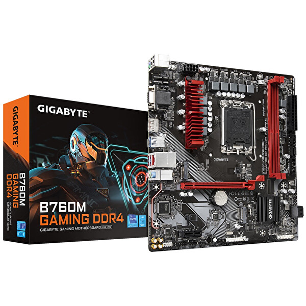 Gigabyte B760M Gaming DDR4 5333 MHz OC M.2 VGA/HDMI/DP/USB-C PCIe 4.0 1700P mATX Anakart