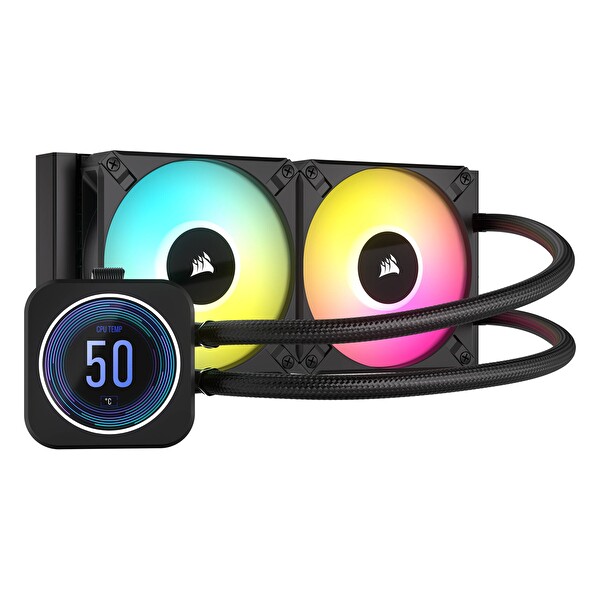 Corsair iCUE H100i Elite LCD XT ARGB 240mm AM5/1851P Siyah İşlemci Sıvı Soğutucu