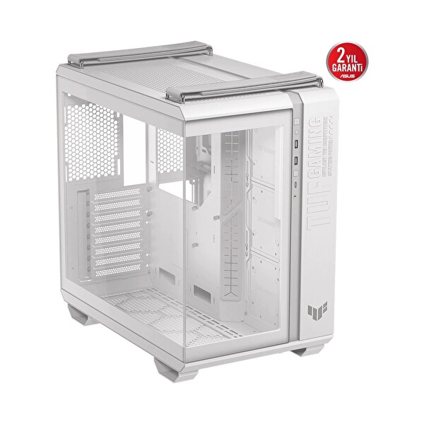 Asus TUF Gaming GT502 Horizon Temperli Cam USB Type-C Beyaz ATX Mid-Tower Gaming Oyuncu Kasa