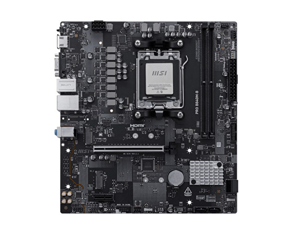 MSI Pro B840M-B DDR5 8000 MHz OC M.2 VGA/HDMI PCIe 4.0 AM5 mATX Anakart