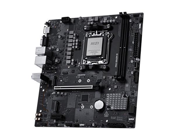 MSI Pro B840M-B DDR5 8000 MHz OC M.2 VGA/HDMI PCIe 4.0 AM5 mATX Anakart