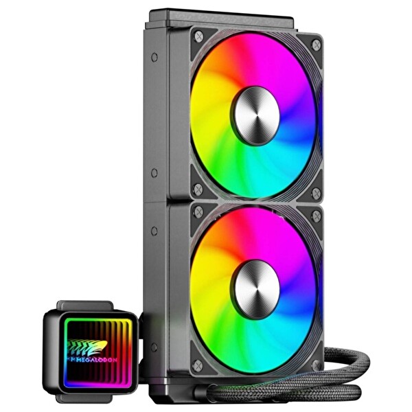 Megalodon TR240 ARGB Sıvı Soğutucu 2x12 CM Fan Yüksek Performanslı Intel ve Amd Uyumlu CPU Fanı İşlemci Soğutucusu
