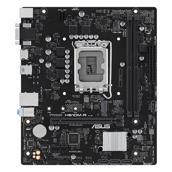 Asus Prime H610M-R-SI DDR5 5600 MHz OC M.2 VGA/HDMI/DP PCIe 4.0 1700P mATX Anakart