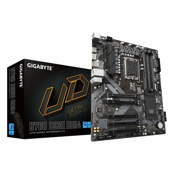 Gigabyte B760 DS3H DDR4 5333 MHz OC M.2 HDMI/DP/USB-C PCIe 4.0 1700P ATX Anakart