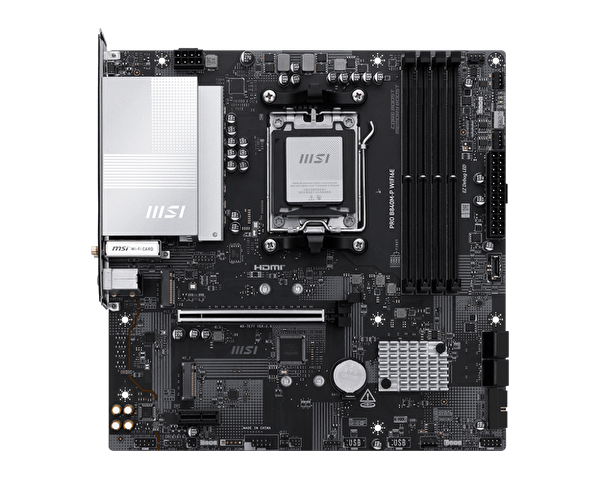 MSI PRO B840M-P WiFi6-E DDR5 AMD B840 AM5 Soket DDR5 8000 MHz OC mATX Anakart