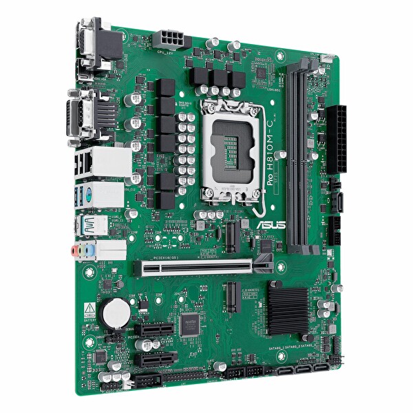 Asus Pro H810M-C-CSM DDR5 6400 MHz OC M.2 DVI/VGA/HDMI/DP/USB-C PCIe 5.0 1851P mATX Anakart