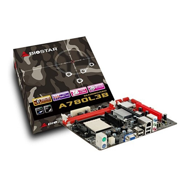 Biostar A780L3B DDR3 1600 MHz OC VGA PCIe 2.0 AM3 mATX Anakart