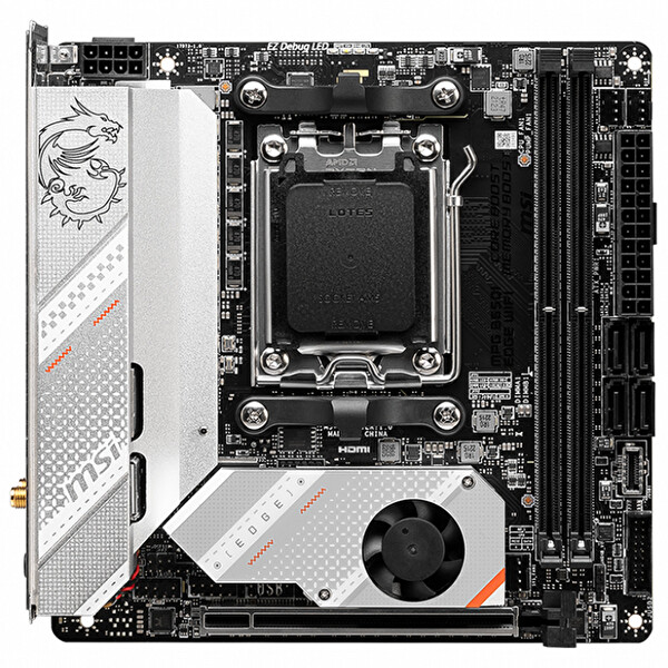 MSI MPG B650I EDGE WiFi AMD B650 Soket AM5 DDR5 6600 MHz OC Mini-ITX Gaming Anakart