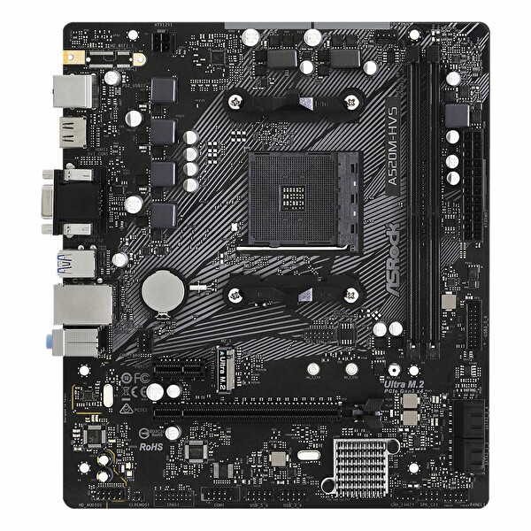 Asrock A520M-HVS DDR4 4733 MHz OC M.2 VGA/HDMI PCIe 3.0 AM4 mATX Anakart