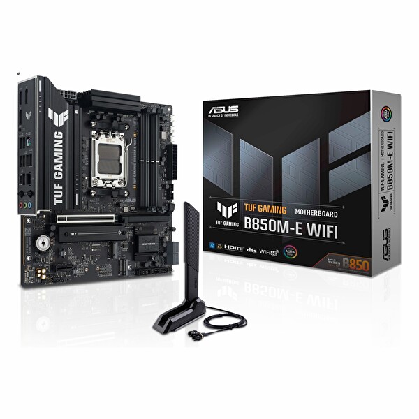 Asus TUF Gaming B850M-E WiFi DDR5 8000 MHz OC M.2 HDMI/DP/USB-C PCIe 5.0 AM5 mATX Anakart