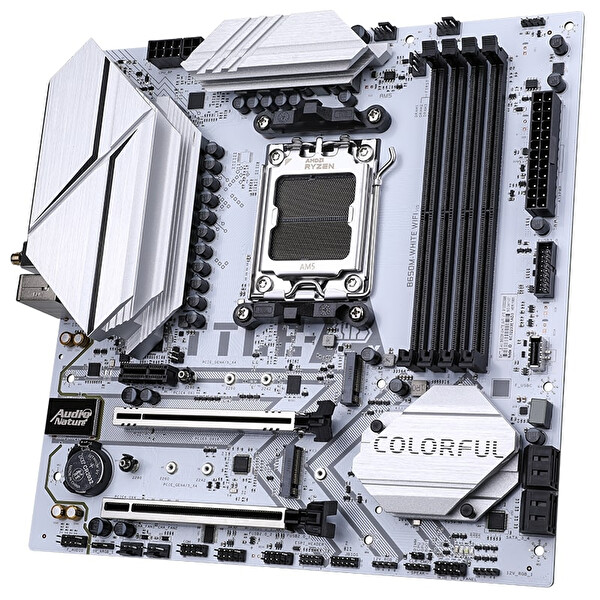 Colorful Battle AX B650M - White WiFi V15 DDR5 7600 MHz mATX Gaming Anakart