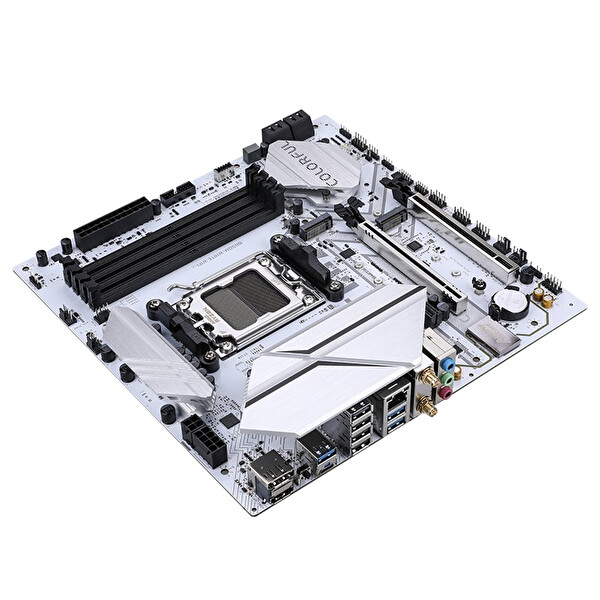 Colorful Battle AX B650M - White WiFi V15 DDR5 7600 MHz mATX Gaming Anakart