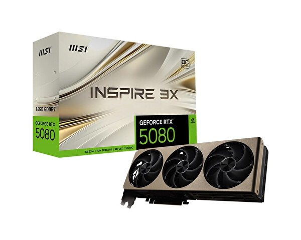 MSI GeForce RTX 5080 16 GB INSPIRE 3X OC GDDR7 256 Bit DX12 Gaming Ekran Kartı