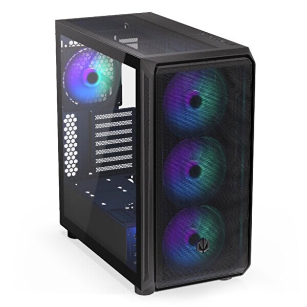 Endorfy Regnum 400 ARGB Mesh Temperli Cam USB 3.2 Mid Tower ATX Gaming Kasa (EY2A009)