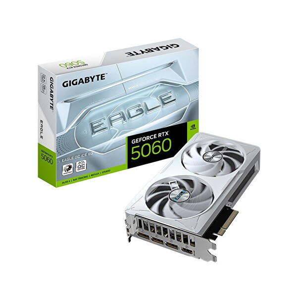 Gigabyte GeForce RTX GV-N5060EAGLEOC ICE-8GD 5060 Eagle OC GDDR7 8 GB 128 Bit DLSS 4 NVIDIA Ekran Kartı