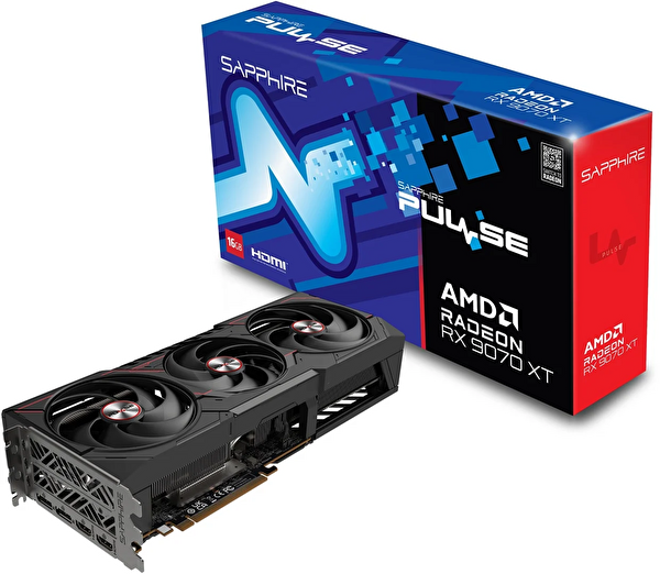 Sapphire Pulse AMD Radeon RX 9070 XT 11348-03-20G 16 GB GDDR6 256 Bit Gaming Ekran Kartı