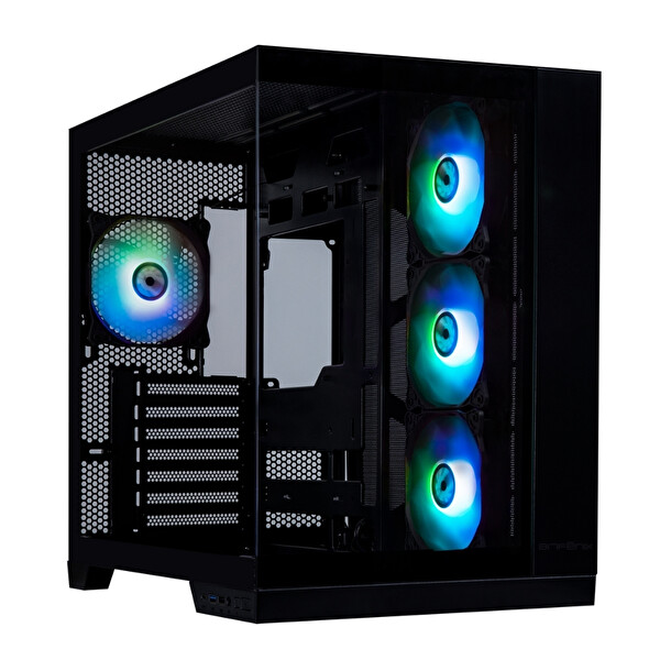 BitFenix MH100 750W 80+ Bronze PSU 4x120mm FRGB Fan ATX Temperli Cam Siyah Gaming (Oyuncu) Kasa