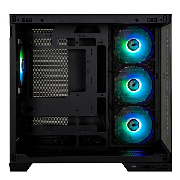 BitFenix MH100 750W 80+ Bronze PSU 4x120mm FRGB Fan ATX Temperli Cam Siyah Gaming (Oyuncu) Kasa