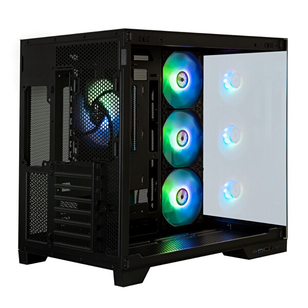 BitFenix MH100 750W 80+ Bronze PSU 4x120mm FRGB Fan ATX Temperli Cam Siyah Gaming (Oyuncu) Kasa