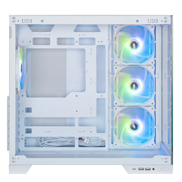 BitFenix MH100 750W 80+ Bronze PSU 4x120 MM FRGB Fan ATX Temperli Cam Beyaz Gaming (Oyuncu) Kasa