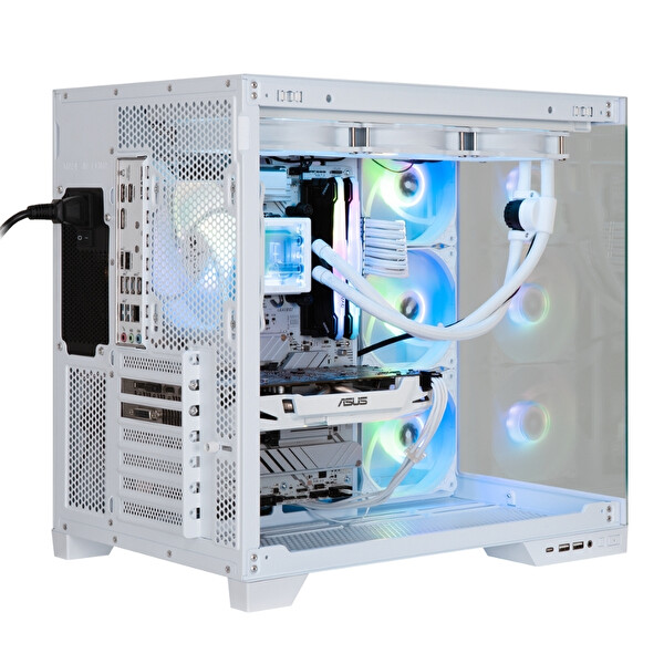 BitFenix MH100 750W 80+ Bronze PSU 4x120 MM FRGB Fan ATX Temperli Cam Beyaz Gaming (Oyuncu) Kasa