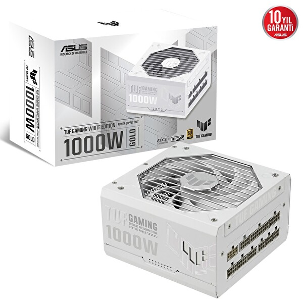Asus TUF Gaming 1000 G Beyaz 80+ Gold 1000 W Modüler ATX 3.1 Güç Kaynağı