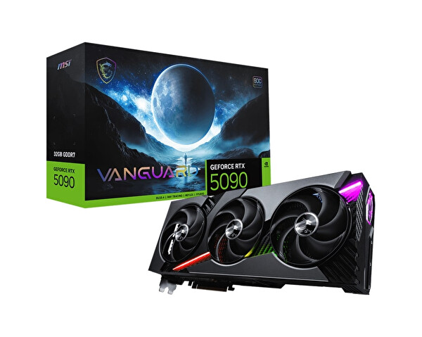 GeForce RTX 5090 32 G Vanguard SOC 32 GB GDDR7 512 Bit DLSS 4 Gaming Ekran Kartı