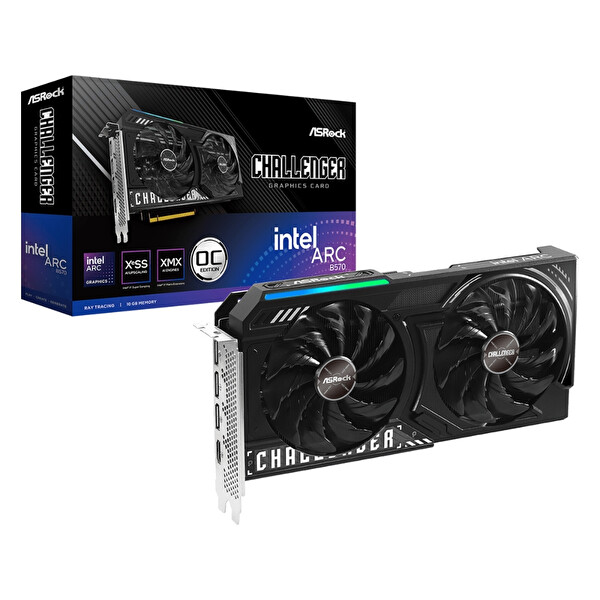 Asrock Intel Arc B570 Challenger 10 GB OC GDDR6 160 Bit Gaming Ekran Kartı