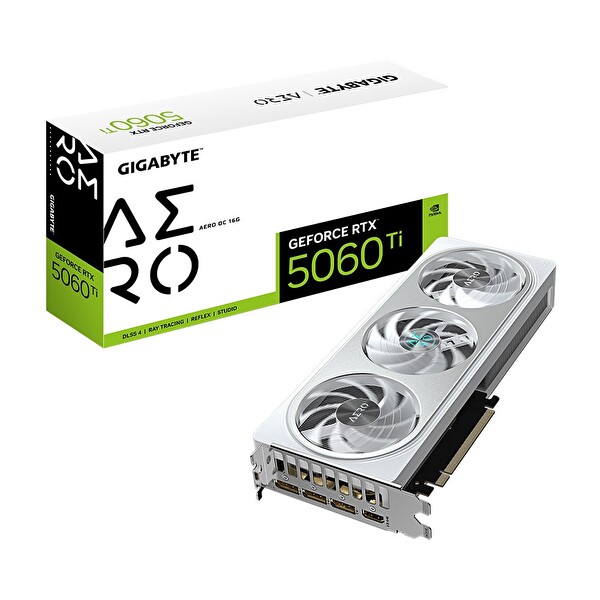 Gigabyte GeForce RTX 5060 Ti Aero OC GV-N506TAERO OC-16GD 16 G GDDR7 16 GB 128 Bit DLSS 4 NVIDIA Ekran Kartı