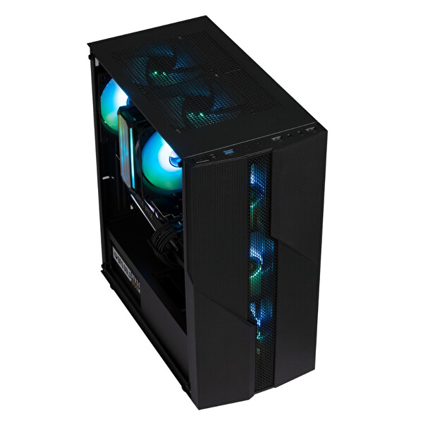 BitFenix C20 Black 600W White PSU 4x120mm FRGB Fan ATX Temperli Cam Siyah Gaming Kasa