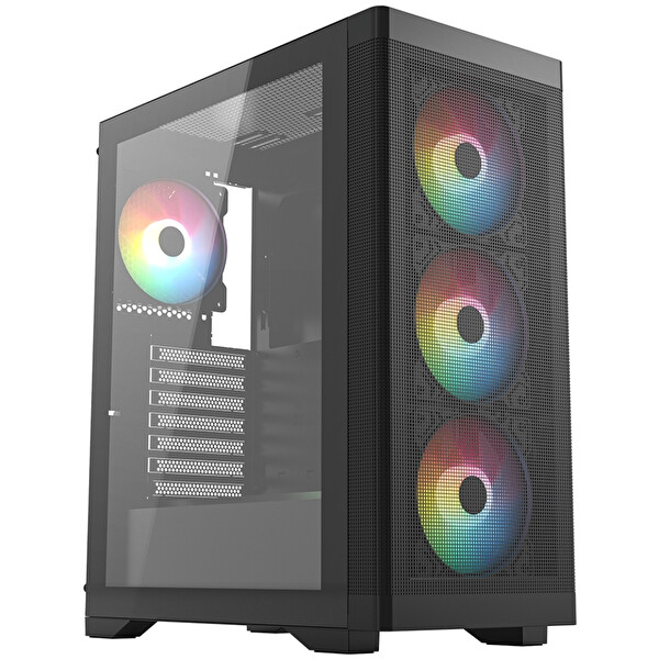 Frisby FC-9480G 600W 80+ Bronze 4x120 MM RGB Fan Temperli Cam Mesh USB 3.0 ATX Mid-Tower Gaming Kasa