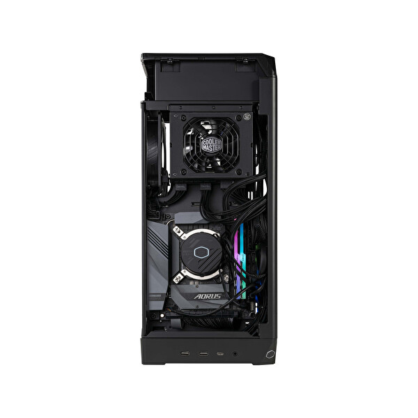 Cooler Master Ncore 100 Max 120 MM Sıvı Soğutma 850W 80+ Gold ATX 3.0 SFX PSU`lu Gri Renkli ITX Bilgisayar Kasası