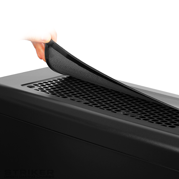 Green Striker Midtower Gaming Bilgisayar Kasası (3×120mm Fan 6 Fan Desteği Siyah) – 600W 80+ Bronze PSU Dahil