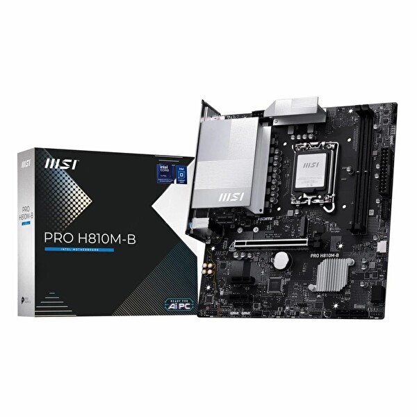 MSI Pro H810M-B DDR5 6400 MHz OC M.2 HDMI/DP PCIe 5.0 1851P mATX Anakart