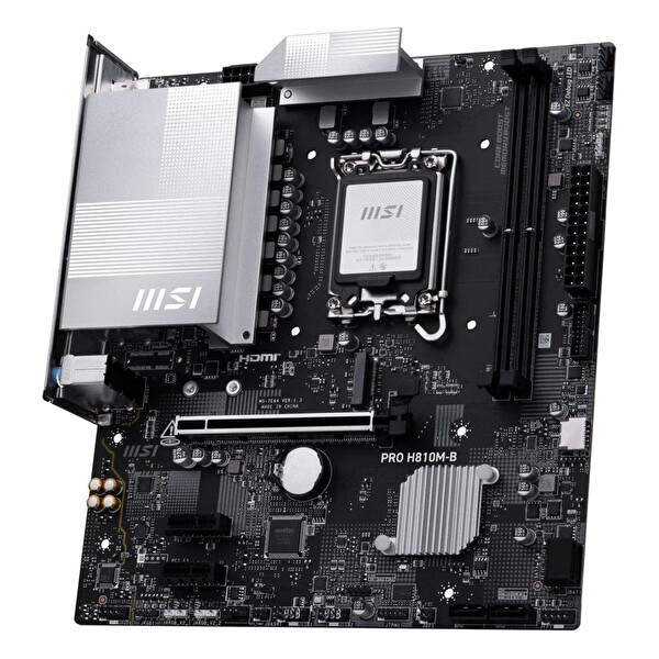MSI Pro H810M-B DDR5 6400 MHz OC M.2 HDMI/DP PCIe 5.0 1851P mATX Anakart