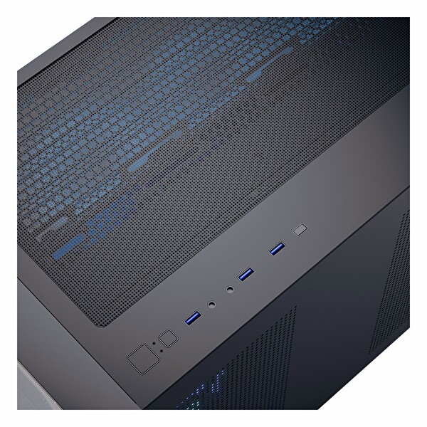 Aerocool P300C USB 3.2 ARGB mATX Mini Tower Siyah Kasa