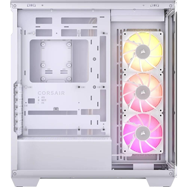 Corsair 3500x 850W 80+ Gold RGB Tempered Glass Beyaz ATX Mid Tower Kasa