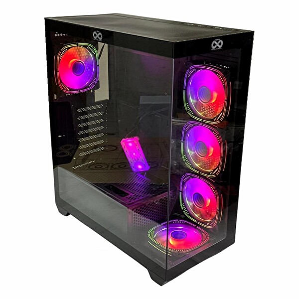 Aztech AZT101-B USB 3.0 RGB ATX Mid Tower Siyah Kasa