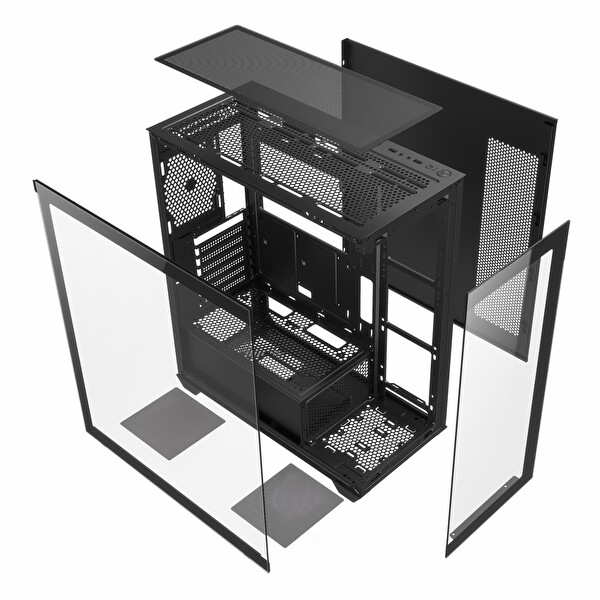 Aztech AZT101-B USB 3.0 RGB ATX Mid Tower Siyah Kasa