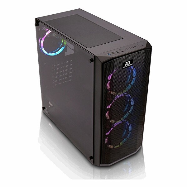 Power Boost X58 USB 3.2 RGB ATX Mid Tower Siyah Kasa