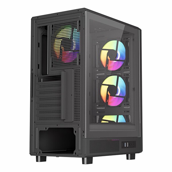 Power Boost PB-A601B 600W 80+ USB 3.2 LED ATX Mid Tower Siyah Kasa