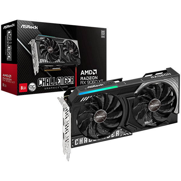 Asrock Challenger AMD Radeon RX 9060 XT OC 8GB GDDR6 128 Bit Ekran Kartı