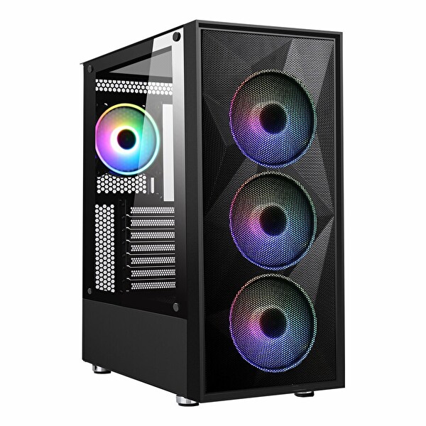 Power Boost PB-P3509BB 650W 80+ USB 3.2 ARGB ATX Mid Tower Siyah Kasa