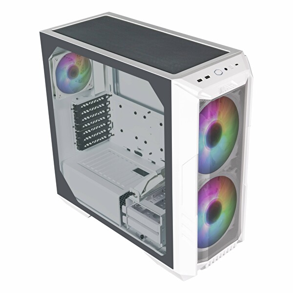 Cooler Master HAF 500 USB 3.2 ARGB eATX Mid Tower Beyaz Kasa