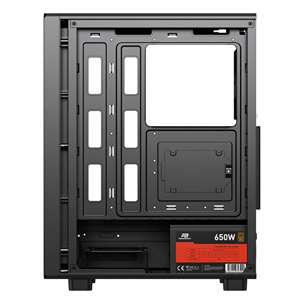 Power Boost PB-A5065B 650W 80+ Bronz USB 3.2 ARGB eATX Mid Tower Siyah Kasa